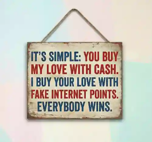 Smell.fit Loyalty Program sign explaining how the rewards points system works.